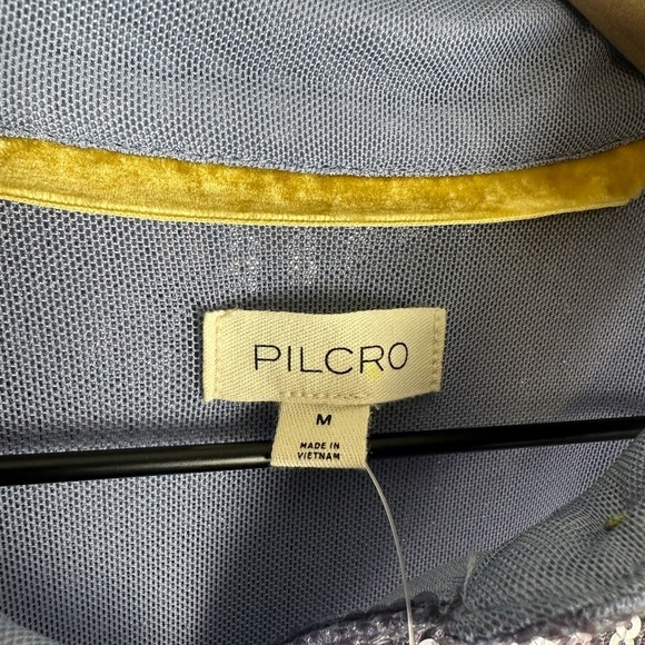 Pilcro Long Sleeve Oversized Sequin Buttondown Shirt Sz M NWT - Picture 6 of 11